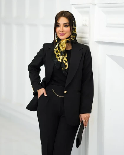 کت و شلوار تک دگمه زنجیری کد 780