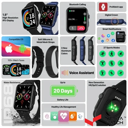 ساعت مچی هوشمند پرومیت PROMATE مدل PROWATCH-B18.BLACK