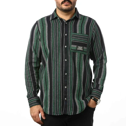 پیراهن آستین بلند کنفی مردانه مدل 61011030