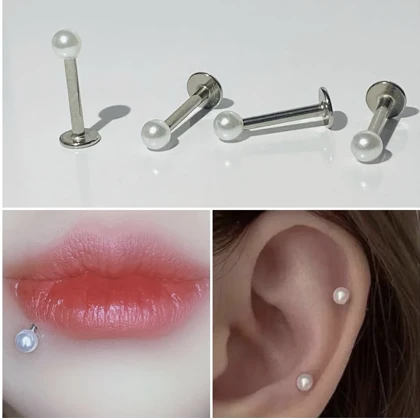 پیرسینگ مروارید گوش و لب