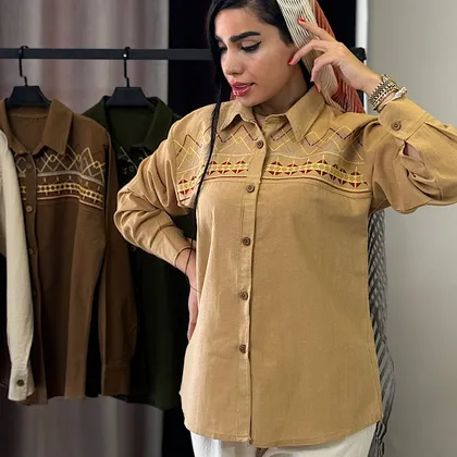 شومیز سوزندوزی زنانه لینن