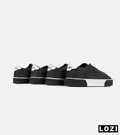 کفش کتانی مردانه مشکی سفید PULL & BEAR