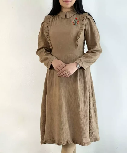 پیراهن عروسکی گلدوزی کد 5459