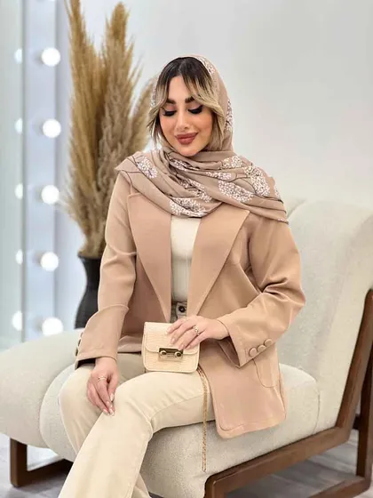 مانتو مازراتی یقه انگلیسی تک جیب