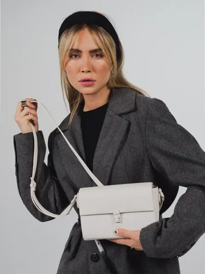 کیف دوشی زنانه چرم مصنوعی بدون دسته دیوید جونز DAVIDJONES