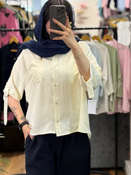 شومیز باکسی سیلک پری -2180
