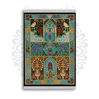 *جدید* فرشینه از جنس پارچه شانل مخمل ترک طرح فانتزی برند دفه کد 525