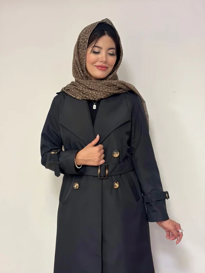 ترنچ کت بلند آستردار شیما