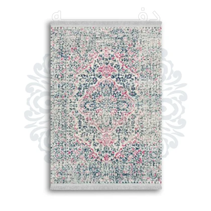 *جدید* فرشینه از جنس پارچه شانل مخمل ترک طرح فانتزی برند دفه کد 1633