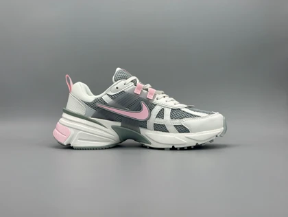 کتانی نایکی وی 2 کی ران سفید طوسی صورتی/Nike v2k