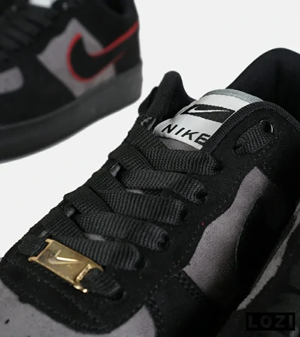 کفش مردانه و زنانه مشکی طوسی قرمز NIKE AIR FORCE مدل 7443