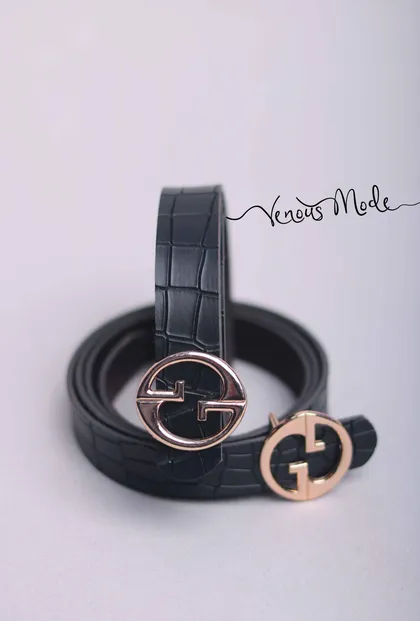 کمربند GUCCI مشکی طرحدار
