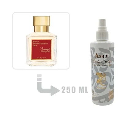 بادی اسپلش عطر ادکلن باکارات رژ 540 سفید مردانه و زنانه 250 میل Baccarat Rouge 540 250ml