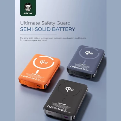 پاور بانک 10000 وایرلس گرین لاین Green Lion مدل GL-PX95 توان 35 وات