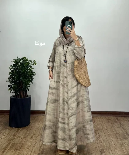 پیراهن مانتویی بلند سوپر کلوش فریال 1