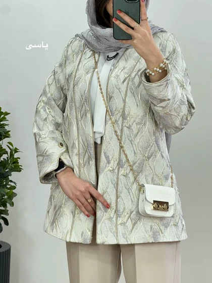 مانتو ژاکارد مغزی دوزی نفس