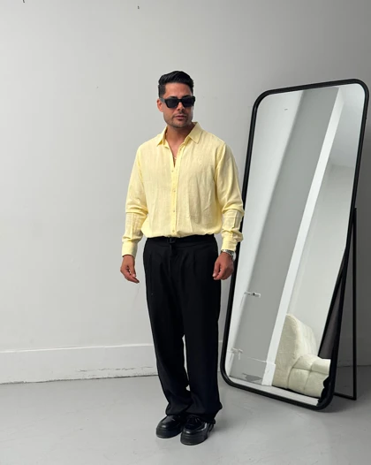 پیراهن لینن رنگی