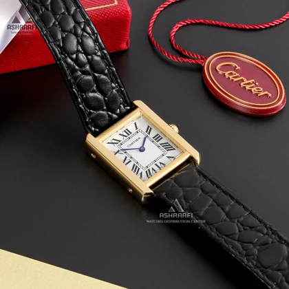 ساعت کارتیه بند چرمی Cartier Tank Solo GKW1