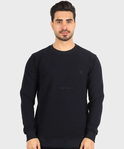 تیشرت آستین بلند مردانه بافت ریز 4416