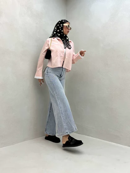 شومیز نیم‌تنه راه راه