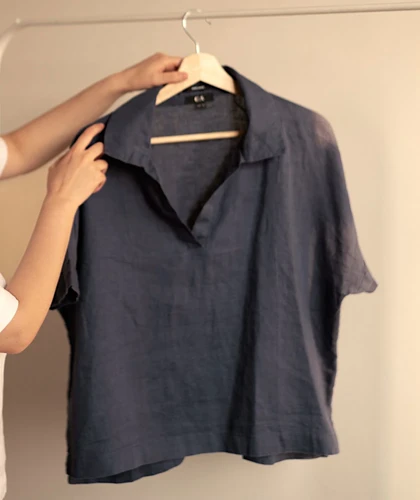 شومیز جلو بسته لینن C&A236