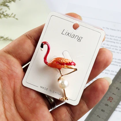 گل سینه زنانه مدل فلامینگو کد G_Lnd_504