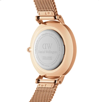 ساعت دنیل ولینگتون حصیری زنانه رزگلد صفحه مشکی Daniel Wellington Rosegold