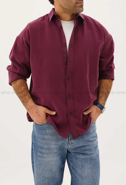 پیراهن مردانه آستین بلند سیلک کد20000065