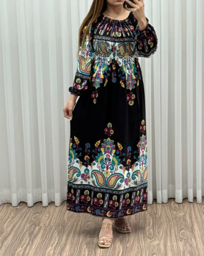 ساحلی حاشیه‌دار گل ترمه 7436