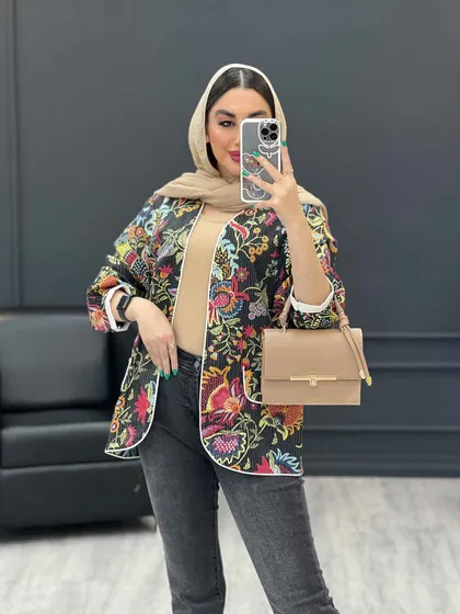 مانتو کوک دوزی گل‌دار