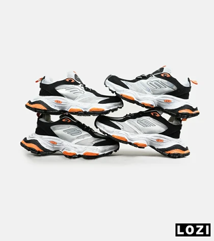 کفش کتانی مردانه و زنانه طوسی مشکی نارنجی BALENCIAGA مدل 6546