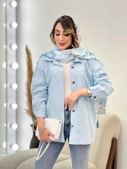 مانتو دو جیب برش‌دار روژین