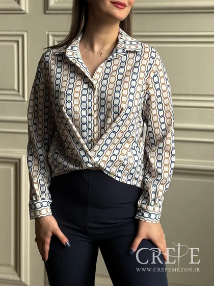 شومیز کرپ لمه پشت بلند