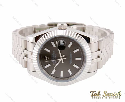 ساعت رولکس مردانه دیت جاست 2 سیلور صفحه طوسی Rolex-3120-G