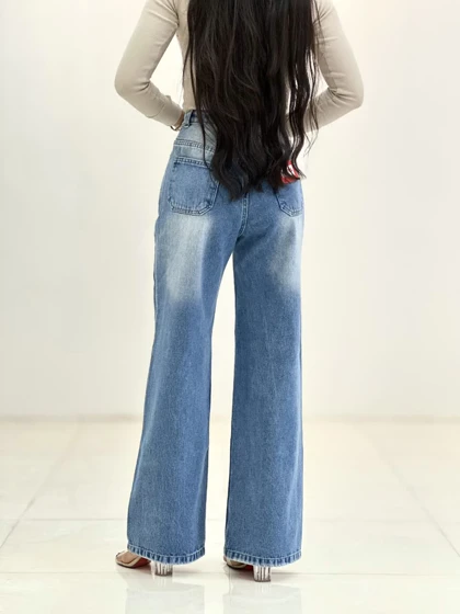 بگ رگولار زاپ‌دار آبی روشن کد40953