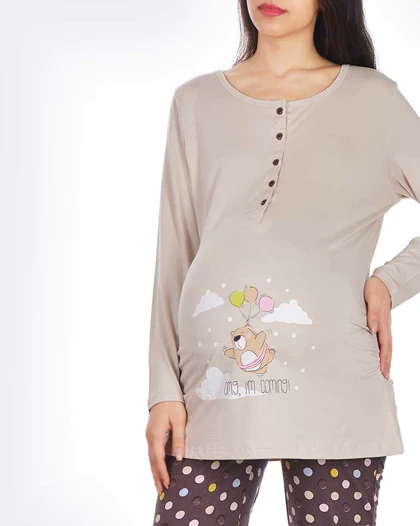 تیشرت و شلوار خرس پرنده بارداری زنانه