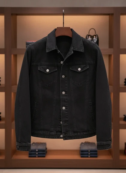 کت جین زغالی مردانه [اورجینال دیلم]