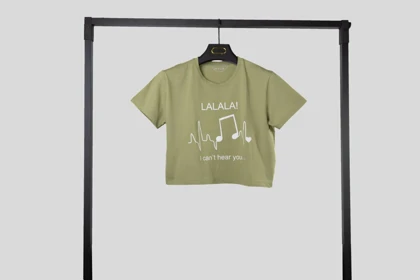 کراپ تیشرت زنانه سوپرنخ مدل LALALA