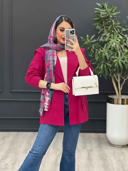 مانتو سرشانه ژیله دار پشت پاگن
