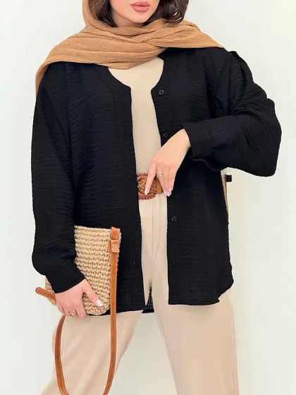 شومیز تک جیب پشت بندی