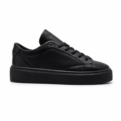 کفش راحتی مردانه مدل برشکا bershka رنگ مشکی سوزنی کد EF300