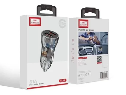 شارژر فندکی فست شارژ ماشین 3.1 آمپر ارلدام CC18