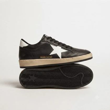 کفش کتانی ونس مدل Golden Goose مشکی سفید کد 295800