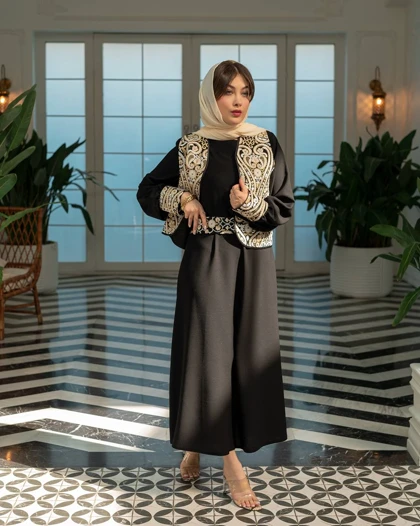 سه تیکه مزونی مجلسی (وست پیراهن کمربند)
