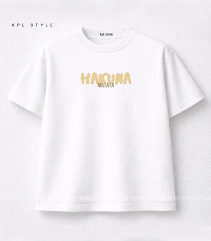 تیشرت باکسی یونیسکس طرح HAKUNA کد 1488