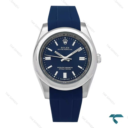 ساعت مردانه رولکس اویستر پرپچوال بند رابر سرمه ای Rolex-6607-G