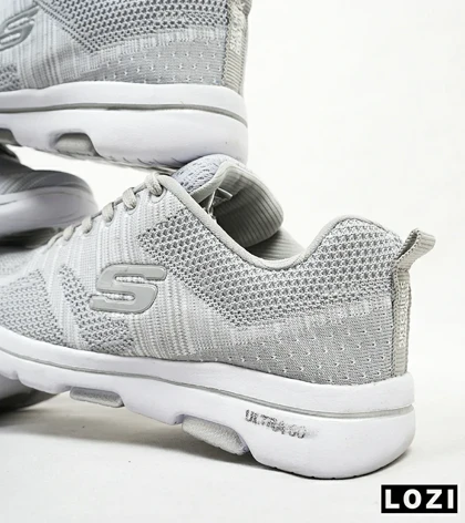 کفش کتانی طبی ورزشی طوسی سفید SKECHERS ULTRA GO