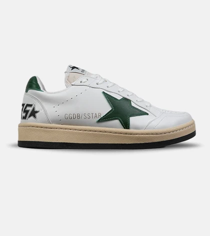 کتانی کژوال گلدن گوس سفید سبز مردانه و زنانه مدل 9140 کفش اسپرت Golden Goose