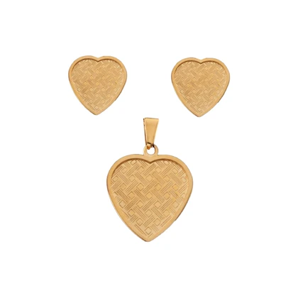 نیم ست بدون زنجیر مدل قلبی