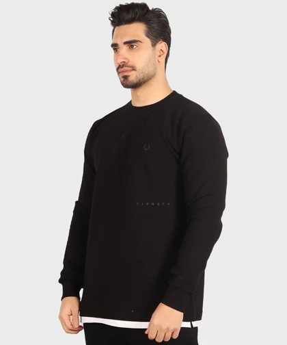 تیشرت آستین بلند مردانه دولایه 5632